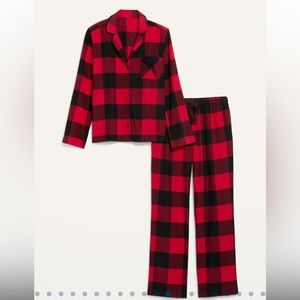 Printed Flannel Pajama Set